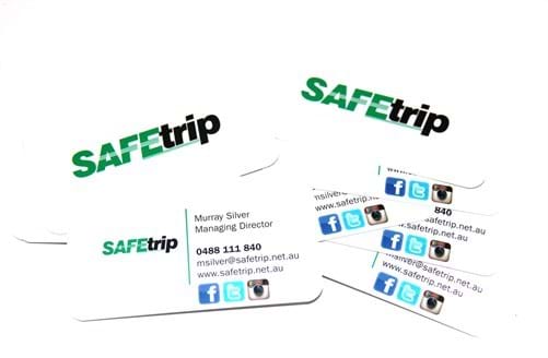 curved edge business card