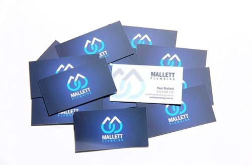 plumbing business cards