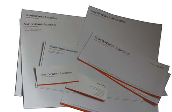letterheads, envelopes, business cards