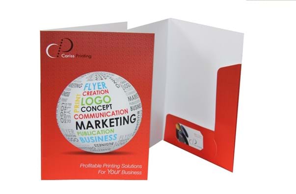 spot UV on presentation folder