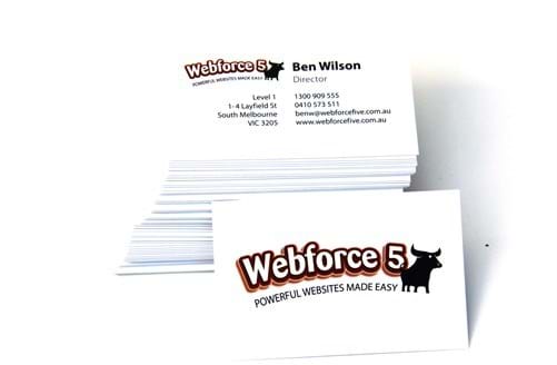 white business card printing